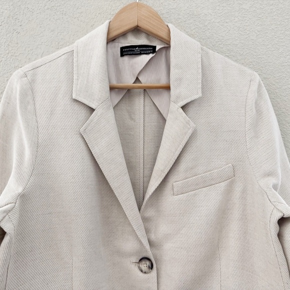 Peruvian Connection Belda Blazer Jacket Lyocell Linen Cream Classic Western 12 - Picture 6 of 13
